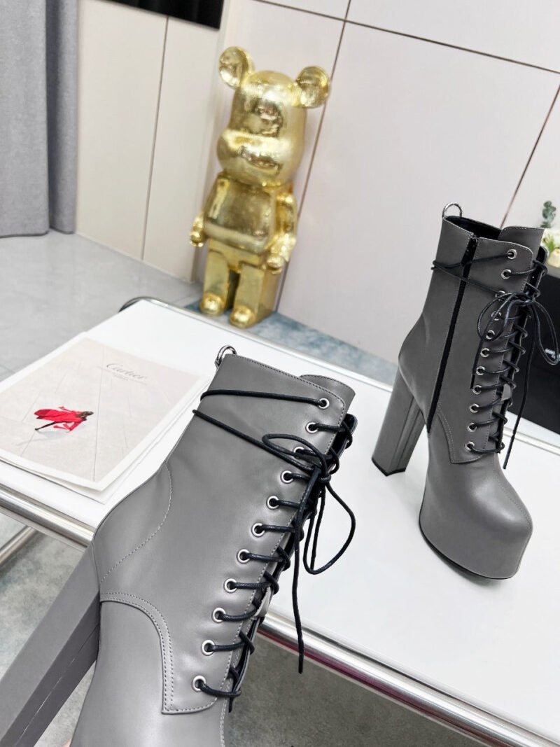 Botines Cherry de Plataforma Piel Lisa YSL - Imagen 7
