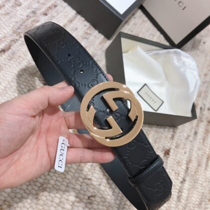 Cinturón de piel Gucci Signature con hebilla de G GUCCI