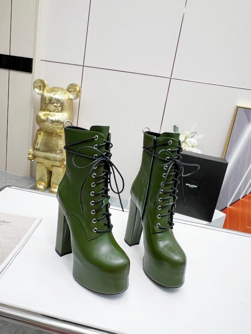 Botines Cherry de Plataforma Piel Lisa YSL