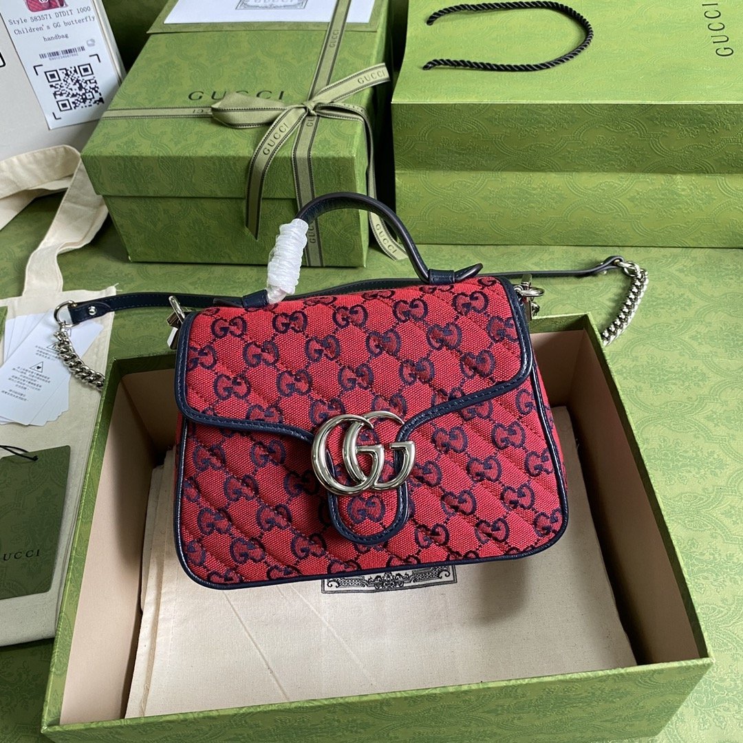 Minibolso de Mano GG Marmont Multicolor GUCCI