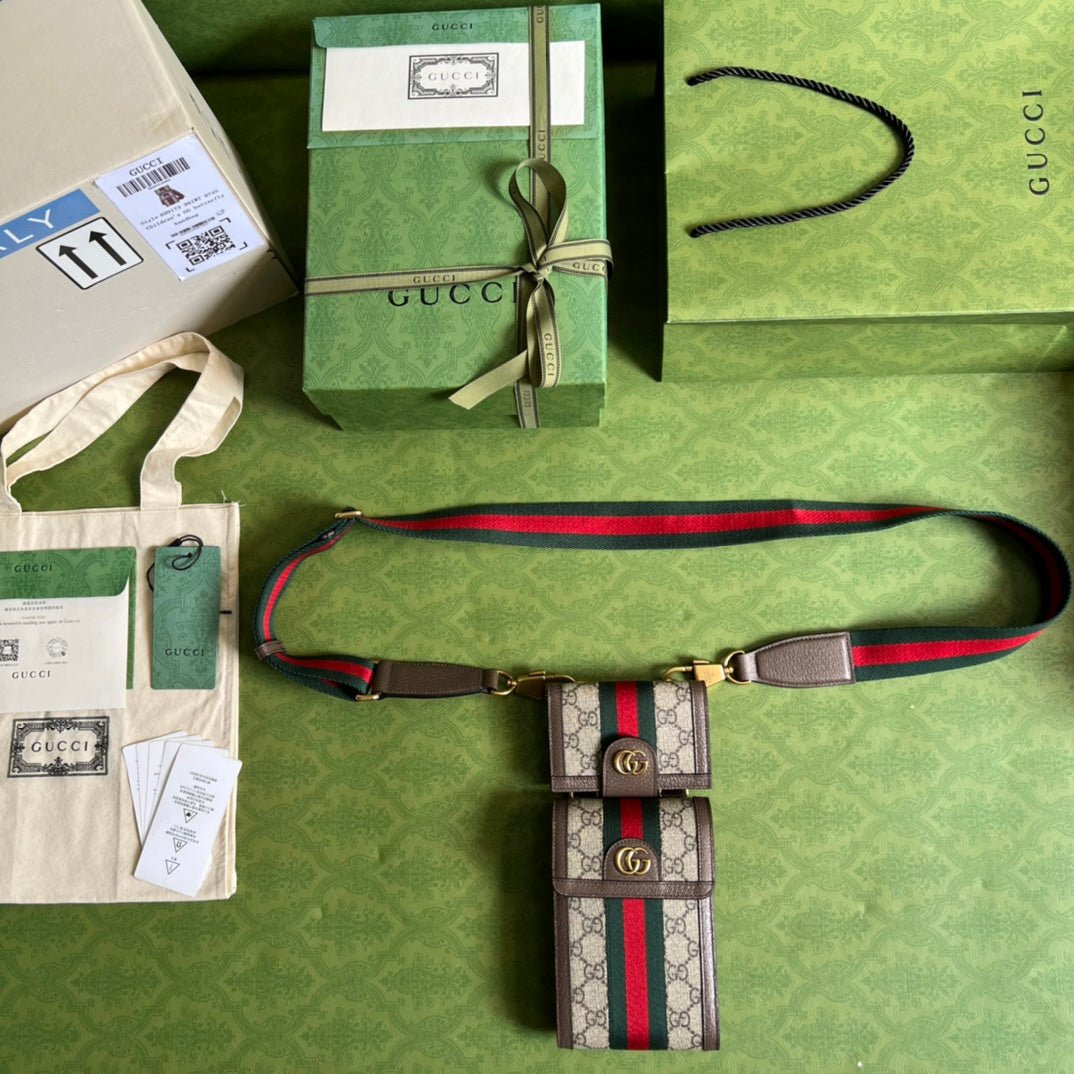 Minibolso Ophidia y cartera desmontable GUCCI