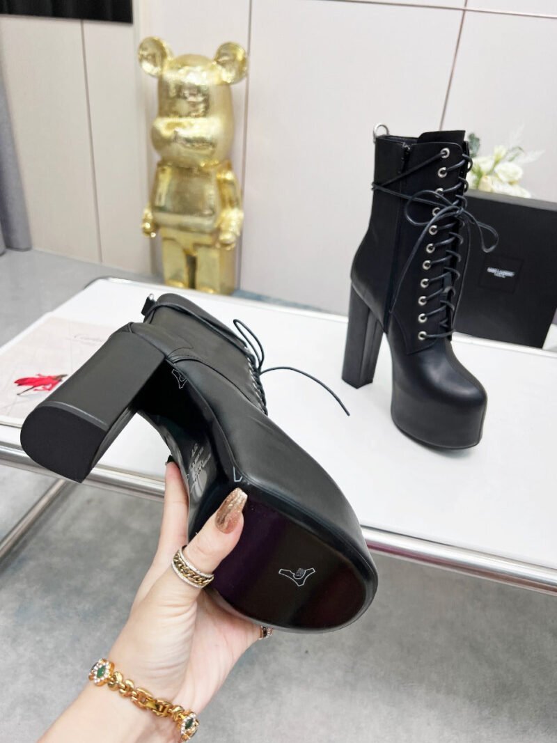 Botines Cherry de Plataforma Piel Lisa YSL - Imagen 9