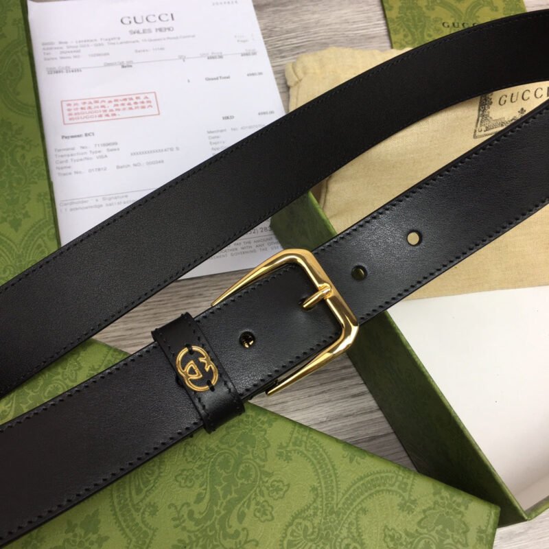 Cinturón con hebilla cuadrada y GG Gucci - Imagen 7