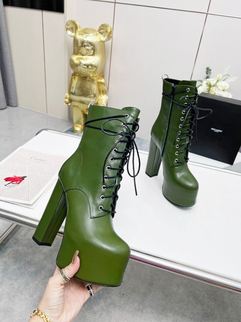 Botines Cherry de Plataforma Piel Lisa YSL - Imagen 4