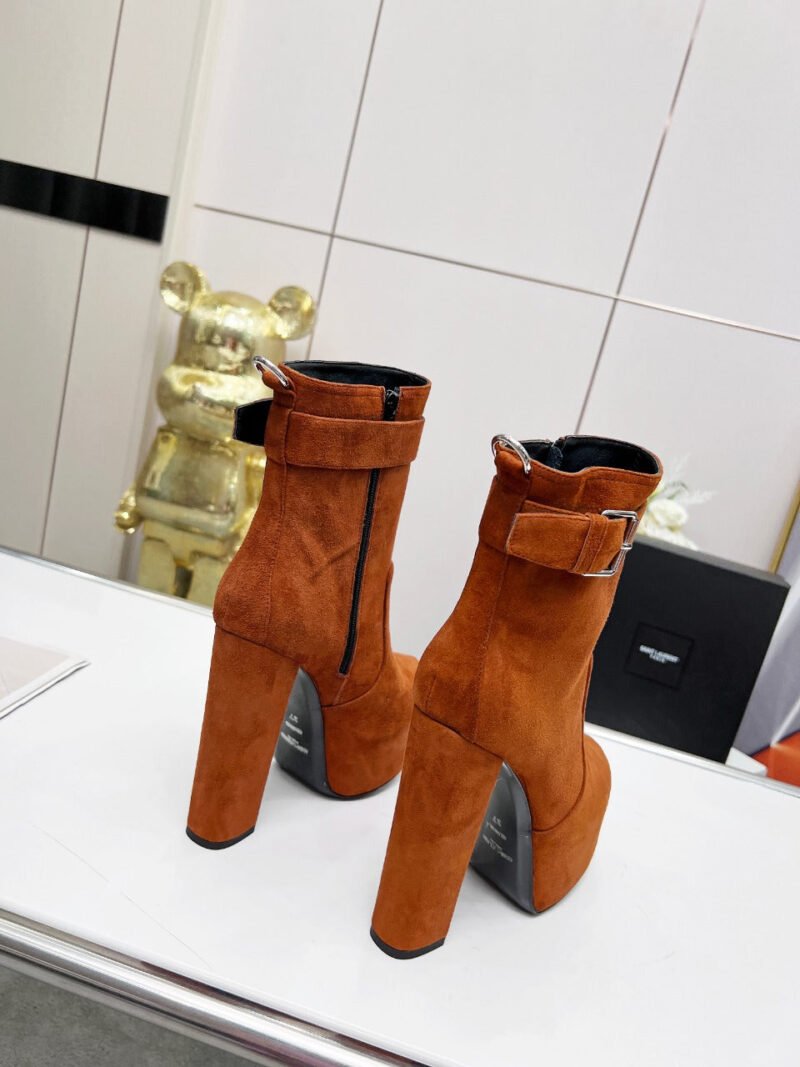 Botines Cherry de Plataforma Hebilla Piel YSL - Imagen 6