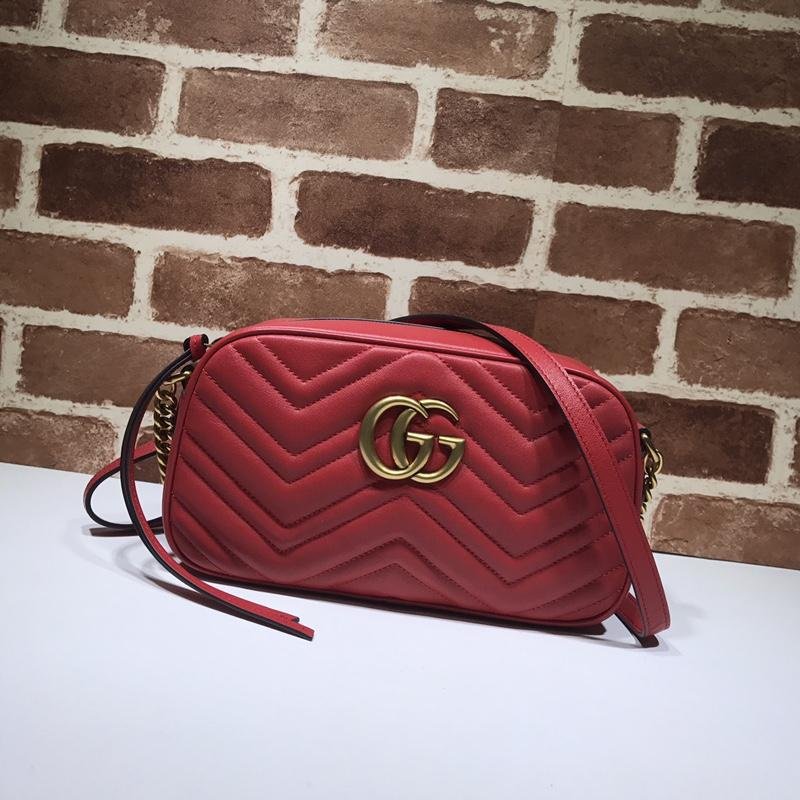 Bolso de Hombro GG Marmont Pequeño de Matelassé GUCCI