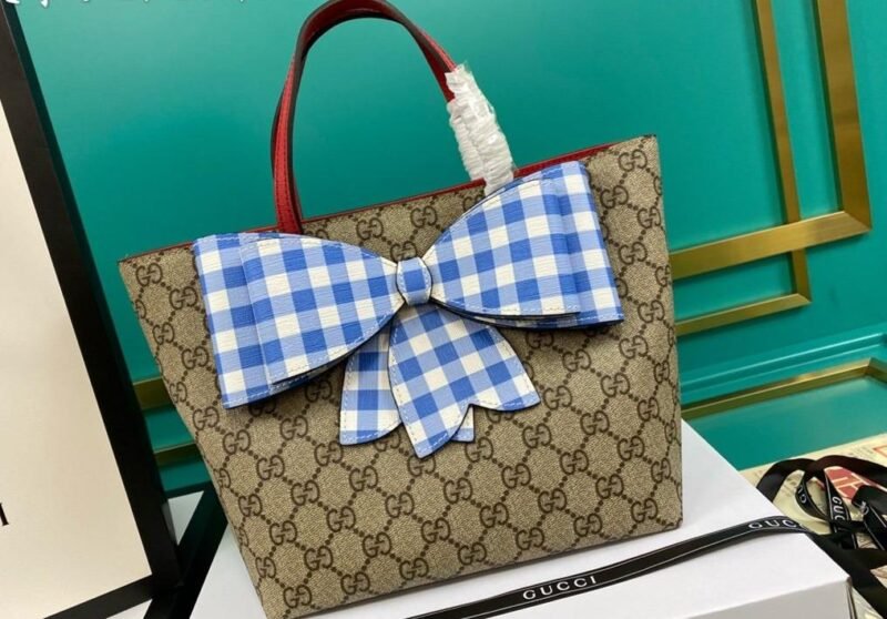 Tote Infantil GG con Lazo de Cuadros GUCCI - Imagen 22
