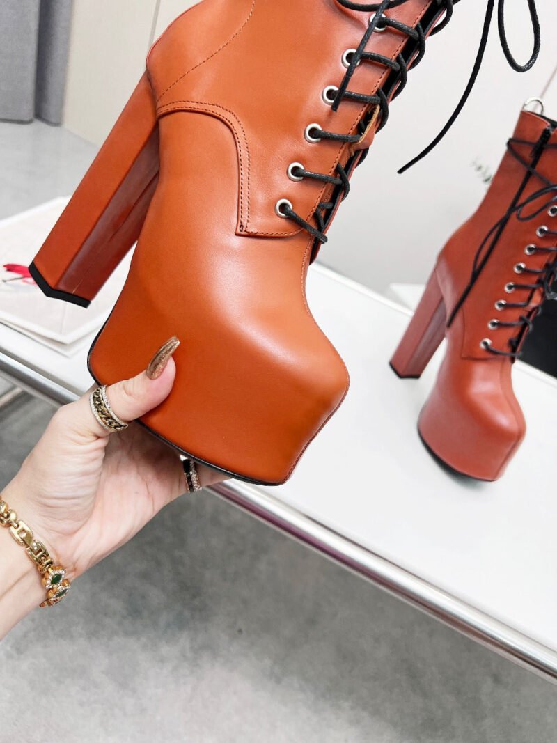 Botines Cherry de Plataforma Piel Lisa YSL - Imagen 8