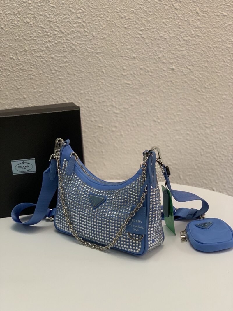 Bolso de hombro Prada Re-Edition 2005 con cristales artificiales PRADA - Imagen 3