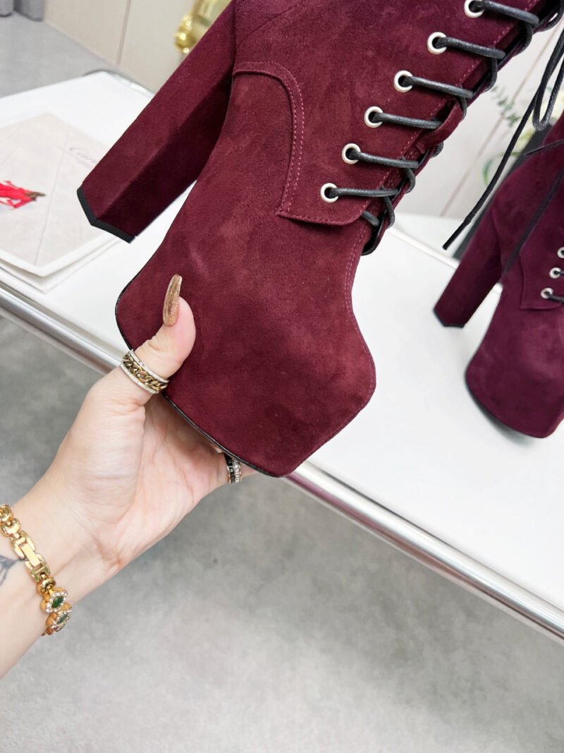 Botines Cherry de Plataforma Piel YSL - Imagen 8