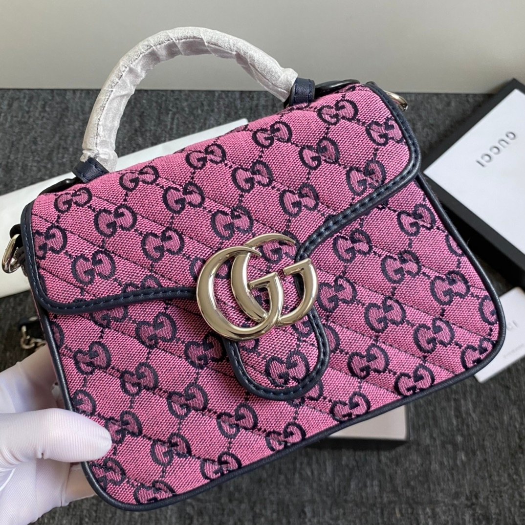 Minibolso de mano marmont lona GUCCI