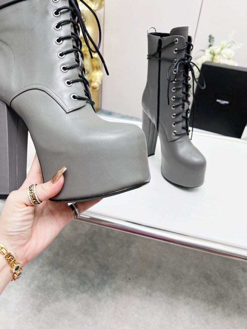 Botines Cherry de Plataforma Piel Lisa YSL - Imagen 9