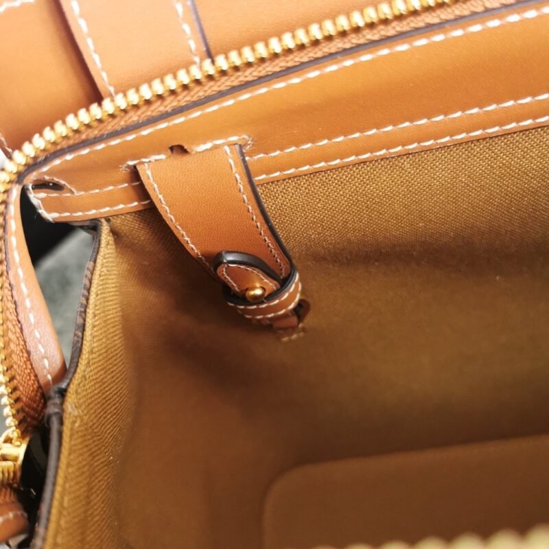 BOLSO CABAS DE FRANCE MEDIANO DE LONA TRIOMPHE Y PIEL CELINE - Imagen 7