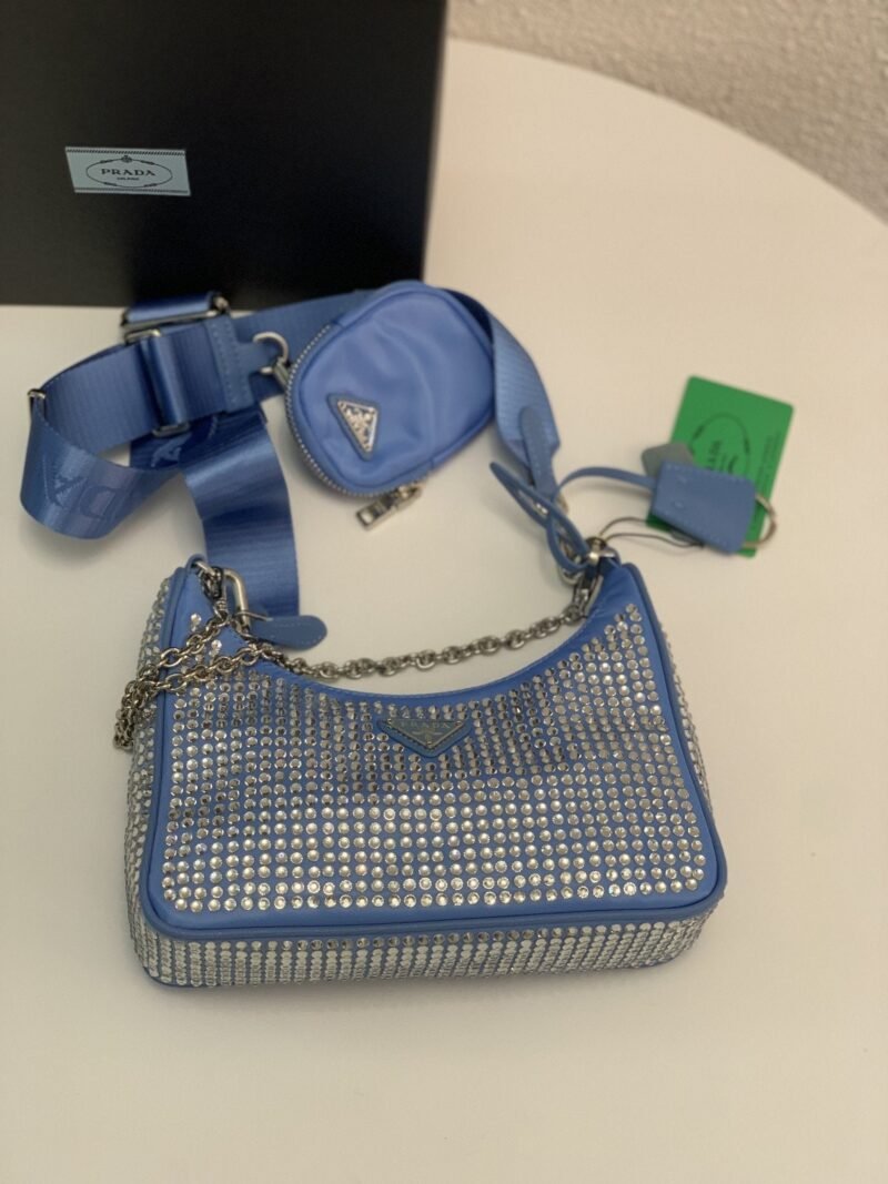 Bolso de hombro Prada Re-Edition 2005 con cristales artificiales PRADA - Imagen 4