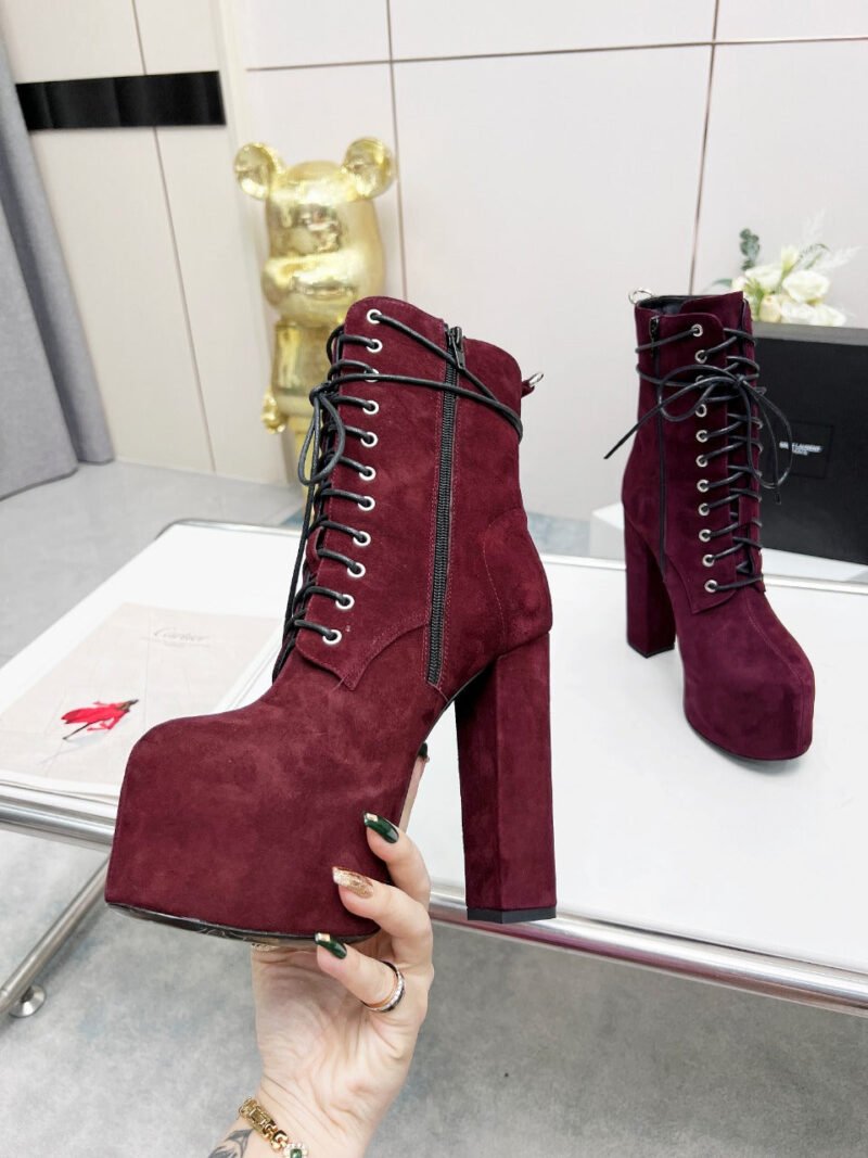 Botines Cherry de Plataforma Piel YSL - Imagen 3