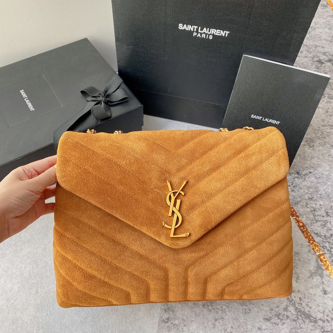 BOLSO LOULOU MEDIANO DE ANTE ACOLCHADO YSL