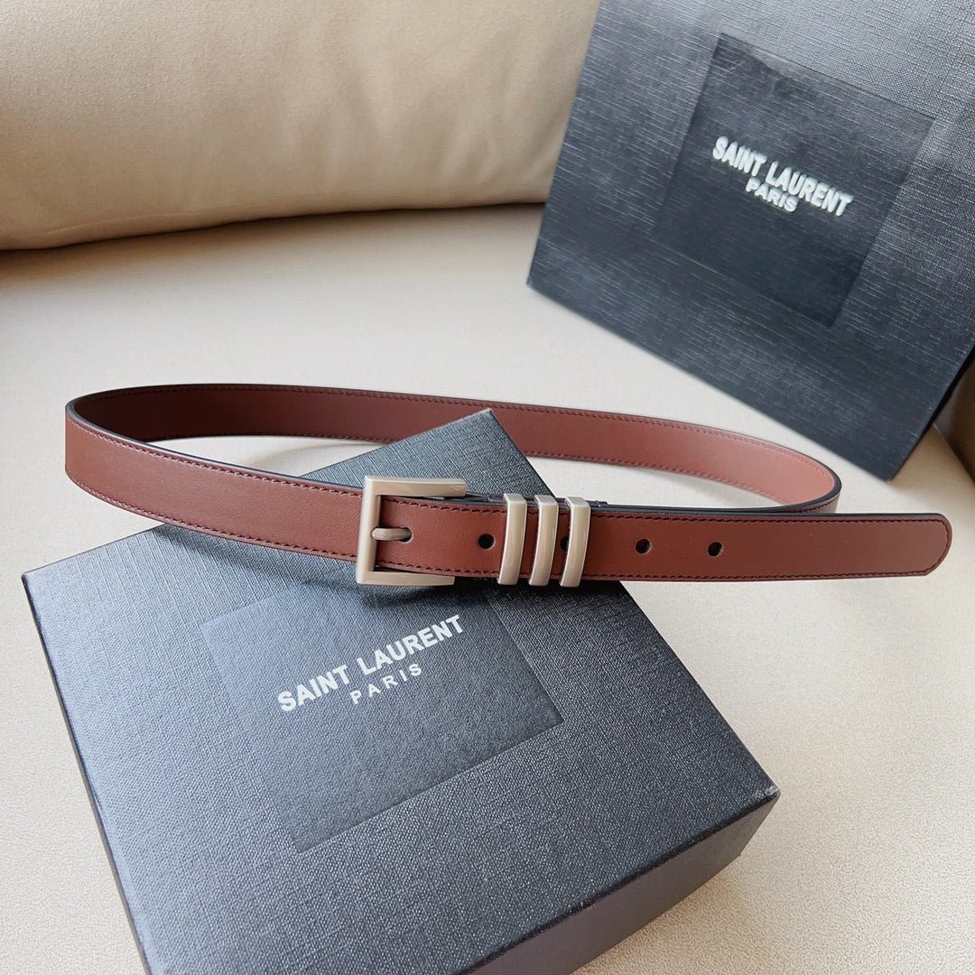 Cinturón de hebilla cuadrada YSL