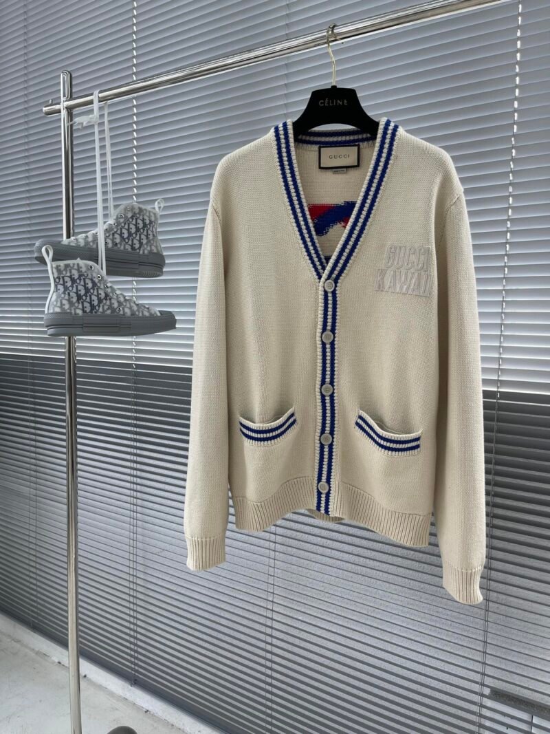 Cárdigan punto de algodón con intarsia animal GUCCI