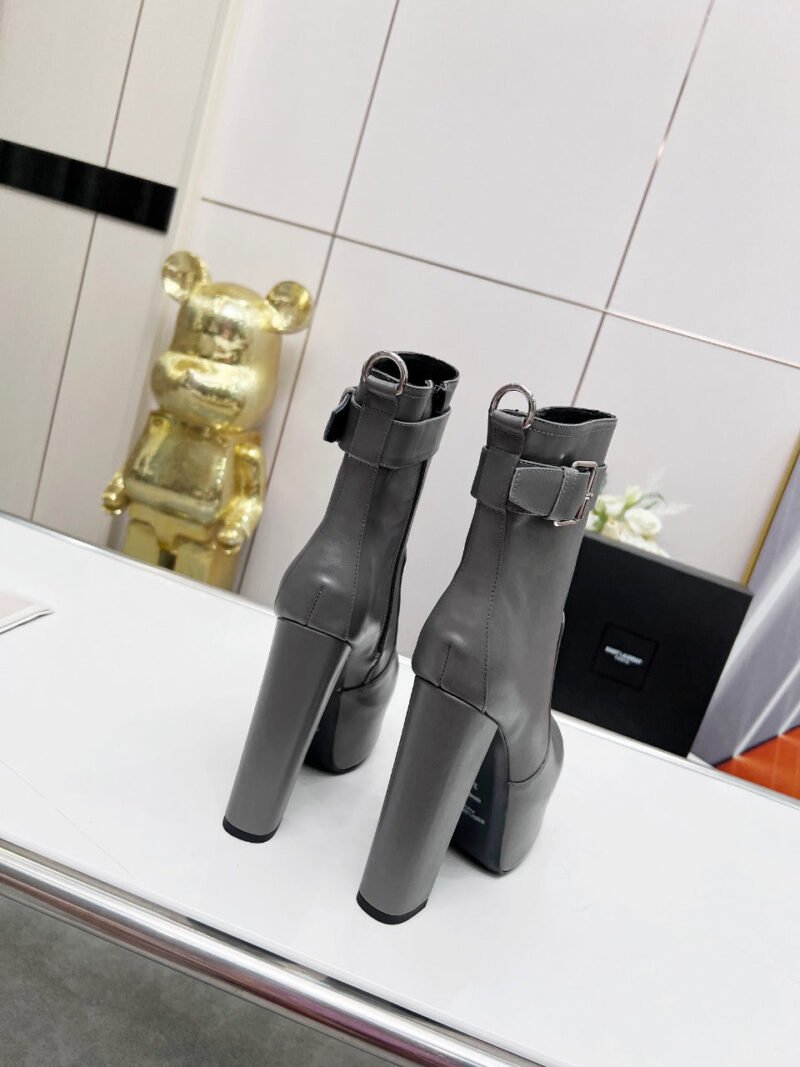 Botines Cherry de Plataforma Hebilla Piel Lisa YSL - Imagen 5