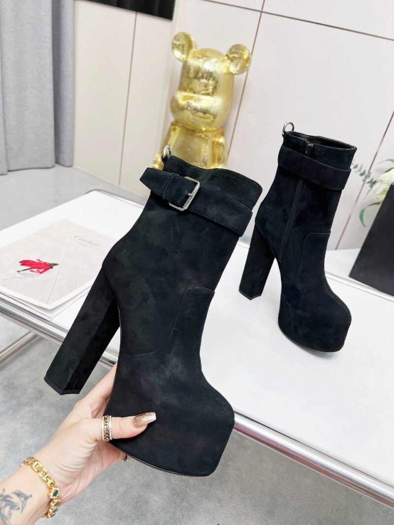 Botines Cherry de Plataforma Hebilla Piel YSL - Imagen 4