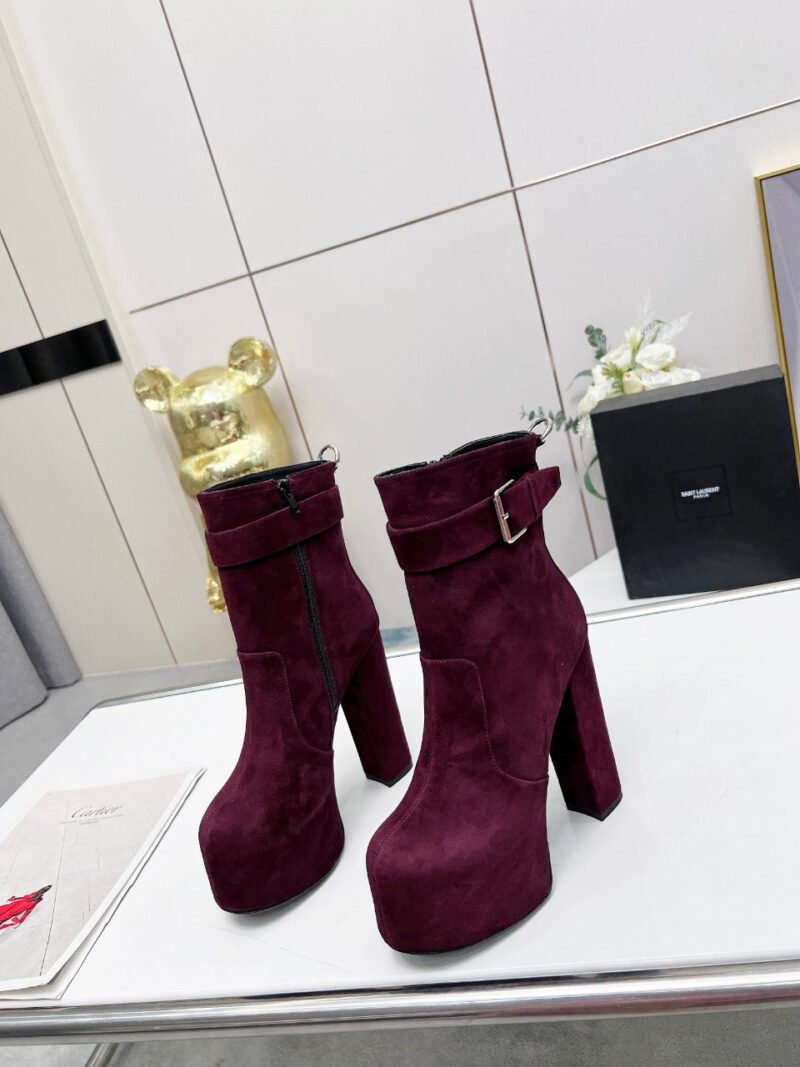 Botines Cherry de Plataforma Hebilla Piel YSL - Imagen 2