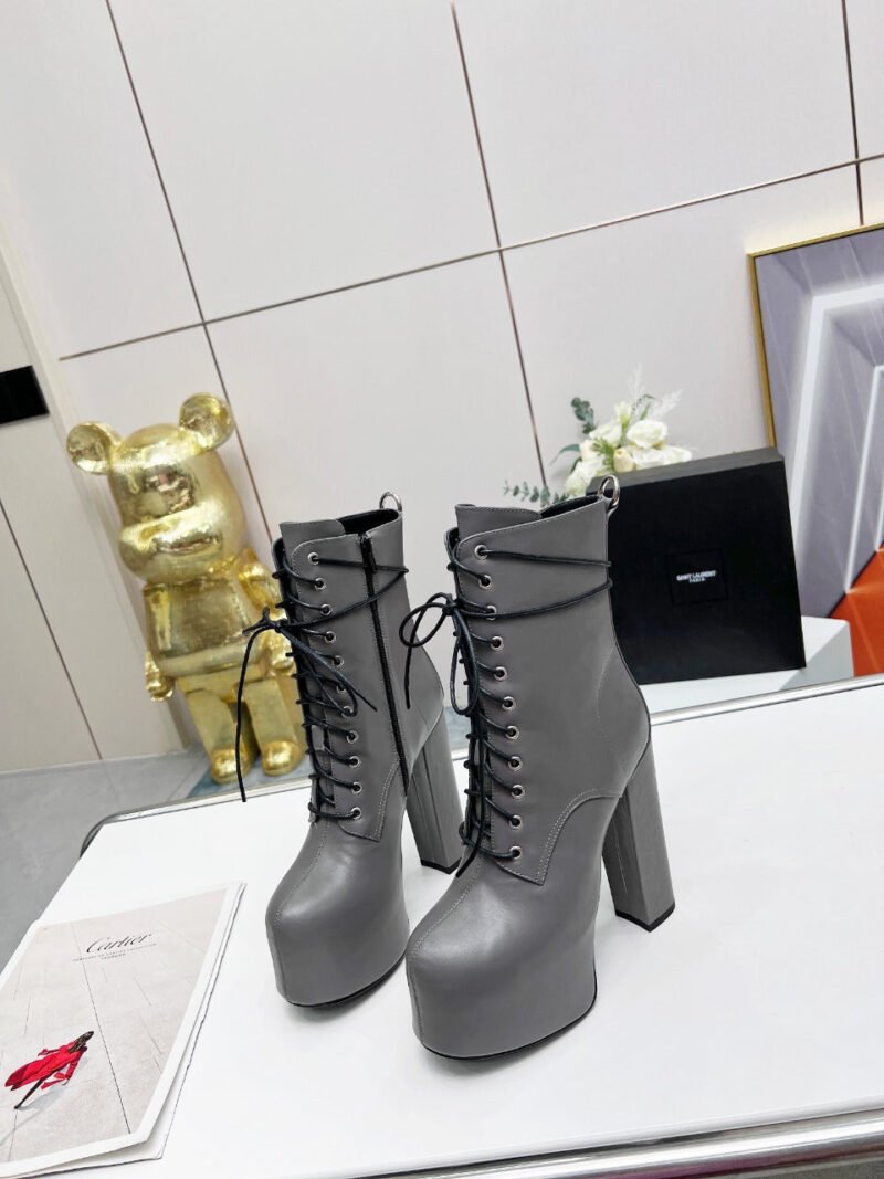 Botines Cherry de Plataforma Piel Lisa YSL - Imagen 2