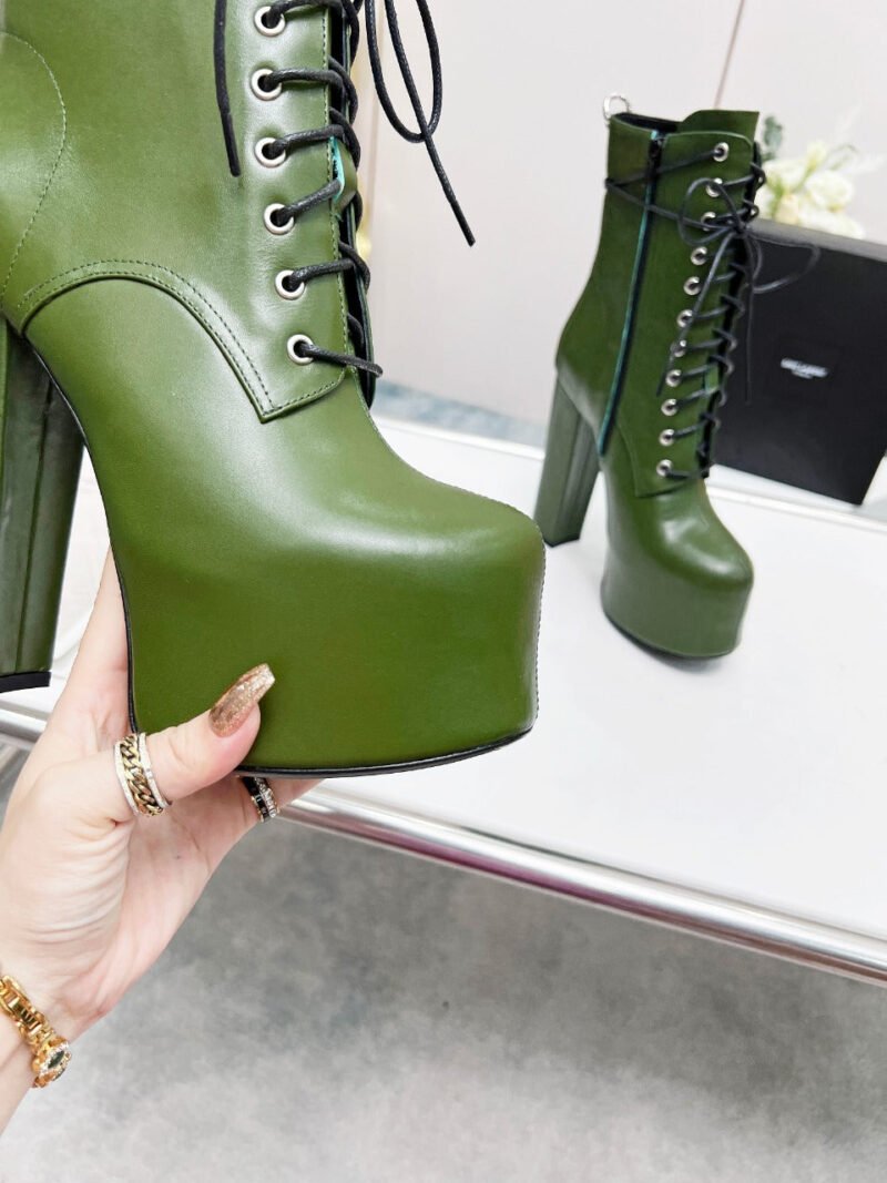 Botines Cherry de Plataforma Piel Lisa YSL - Imagen 7