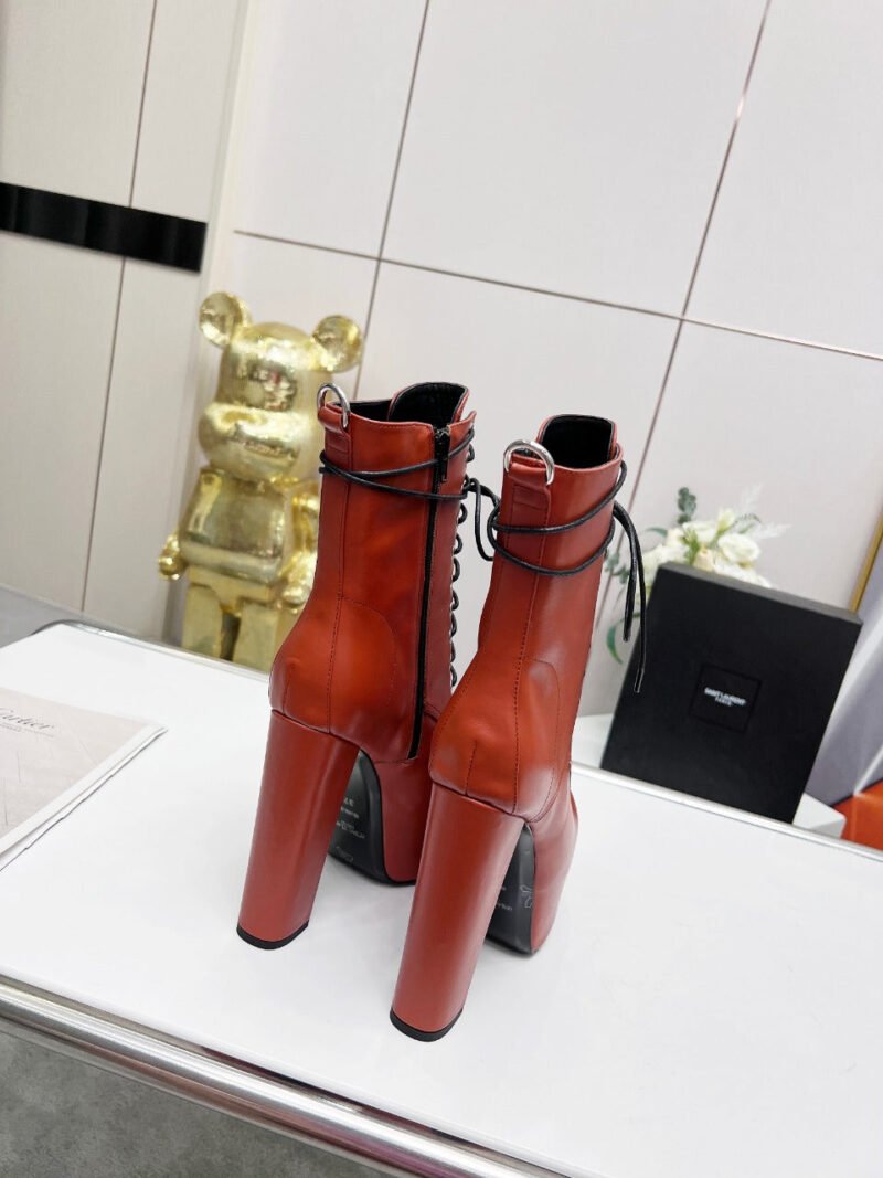 Botines Cherry de Plataforma Piel Lisa YSL - Imagen 6