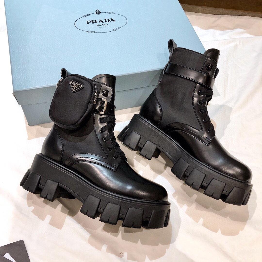 Botas de piel y nylon Monolith PRADA