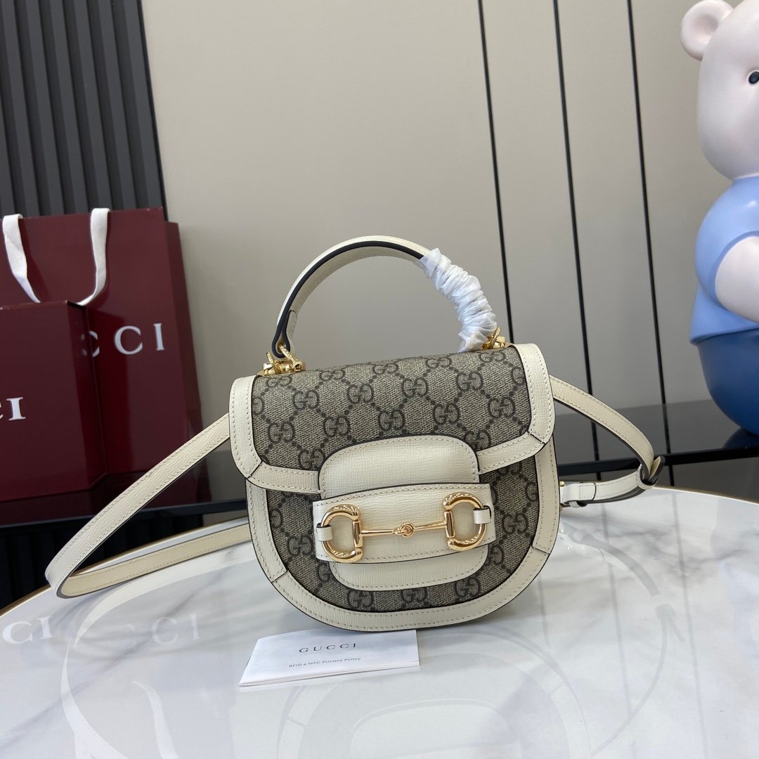 Minibolso de asa superior Gucci Horsebit 1955