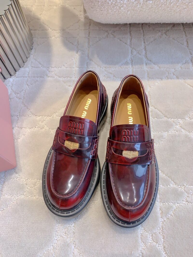 Mocasines de piel Miu Miu - Imagen 4