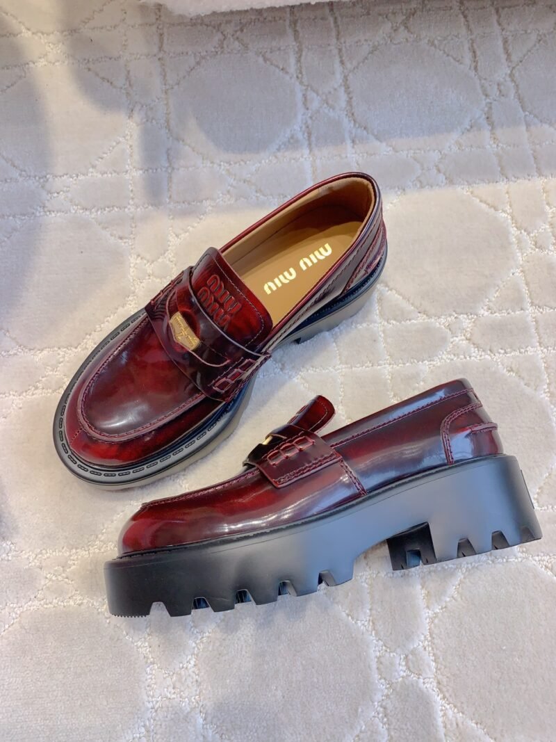 Mocasines de piel Miu Miu - Imagen 3