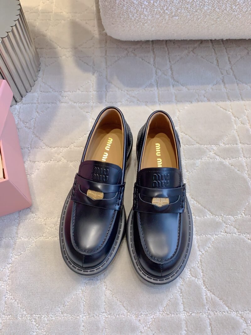 Mocasines de piel Miu Miu - Imagen 4