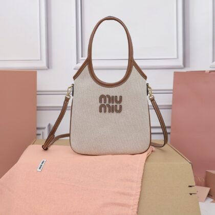 Bolso IVY de lona y piel Miu Miu