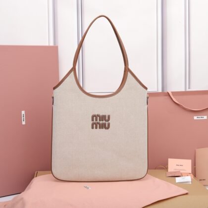 Bolso IVY de lona y piel Miu Miu