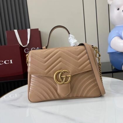 Bolso mano GG Marmont con asa tamaño mediano Gucci