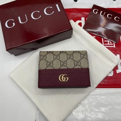 Cartera con tarjetero GG Marmont bicolor Gucci