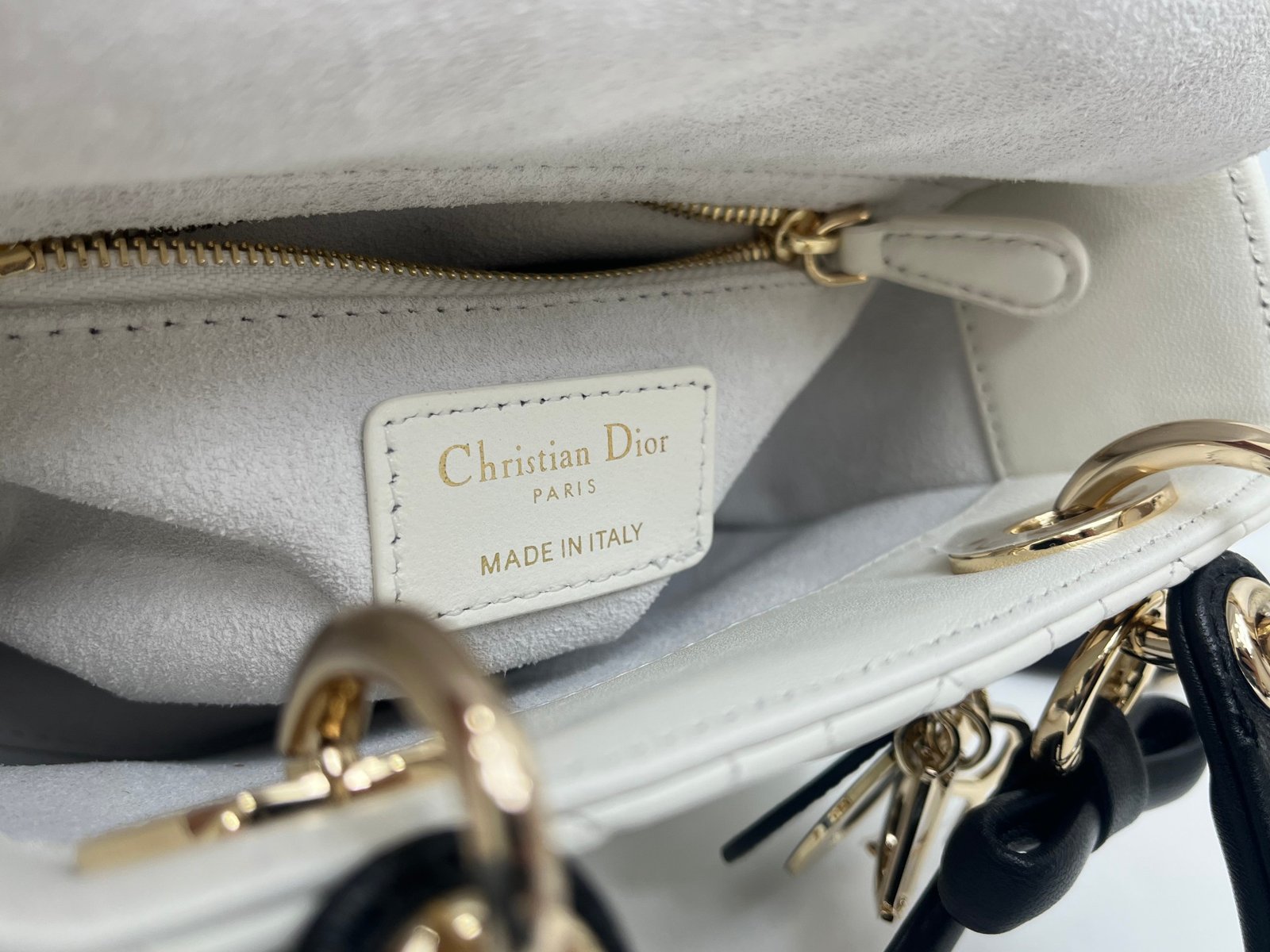 Bolso mini Lady Dior Dior Or con cadena - Imagen 7