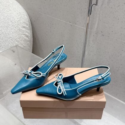 Zapatos Slingback con Lazo Miu Miu
